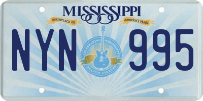 MS license plate NYN995
