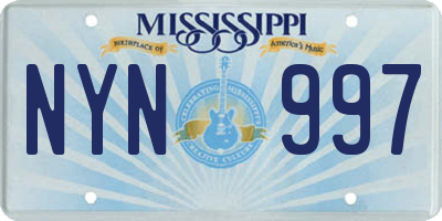 MS license plate NYN997