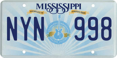 MS license plate NYN998