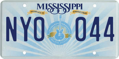 MS license plate NYO044