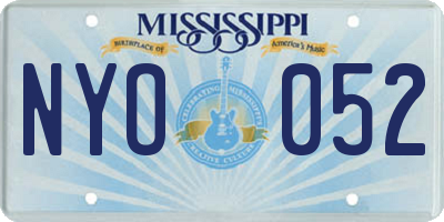 MS license plate NYO052