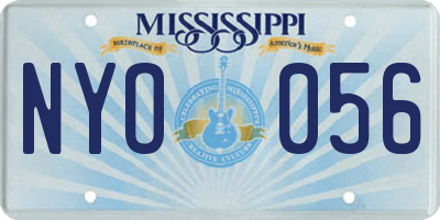 MS license plate NYO056