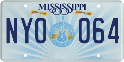 MS license plate NYO064