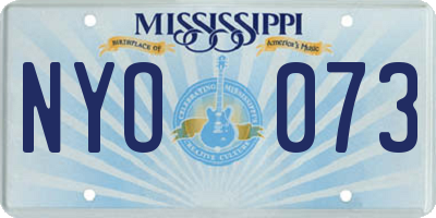 MS license plate NYO073