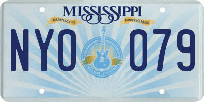 MS license plate NYO079