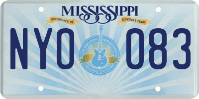 MS license plate NYO083