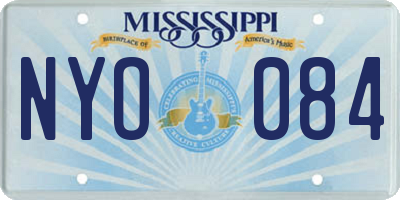 MS license plate NYO084