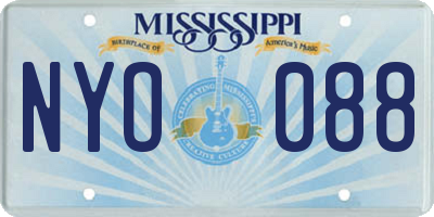 MS license plate NYO088