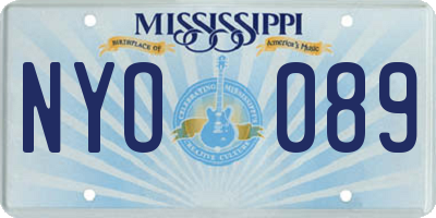 MS license plate NYO089