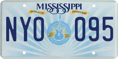 MS license plate NYO095