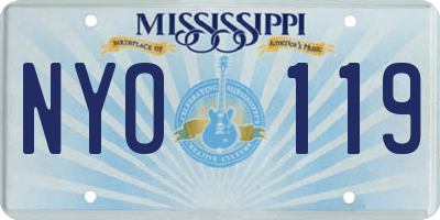 MS license plate NYO119