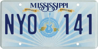 MS license plate NYO141
