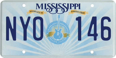 MS license plate NYO146