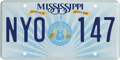MS license plate NYO147