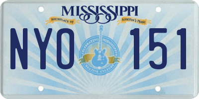 MS license plate NYO151