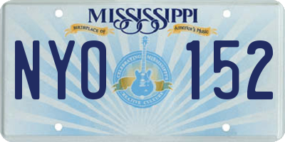 MS license plate NYO152