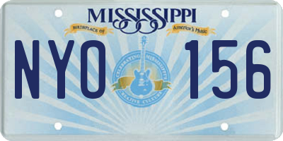 MS license plate NYO156