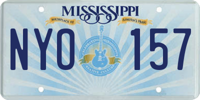 MS license plate NYO157