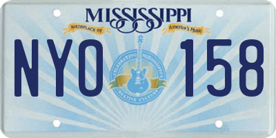 MS license plate NYO158