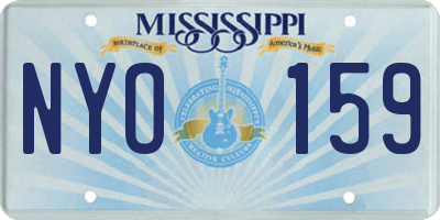 MS license plate NYO159