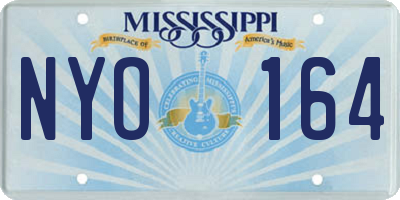 MS license plate NYO164