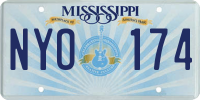 MS license plate NYO174