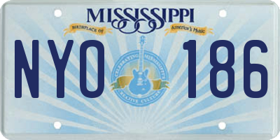 MS license plate NYO186