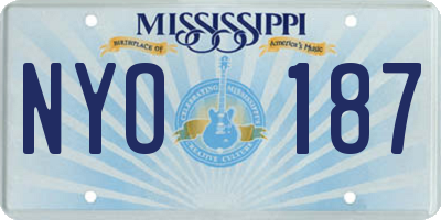 MS license plate NYO187