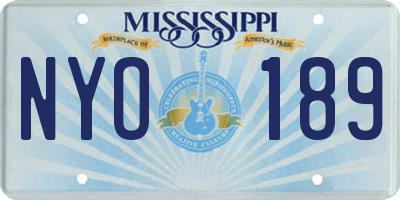 MS license plate NYO189