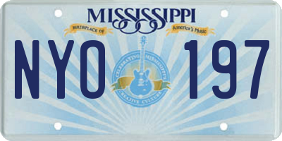 MS license plate NYO197