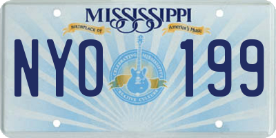 MS license plate NYO199