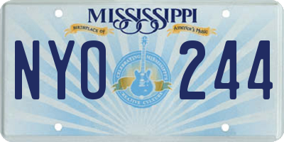 MS license plate NYO244