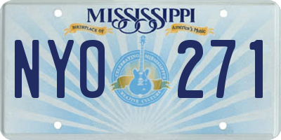 MS license plate NYO271