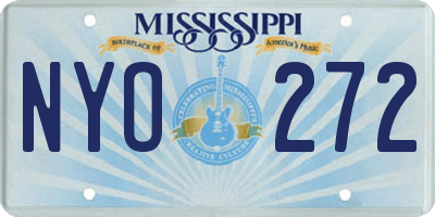 MS license plate NYO272