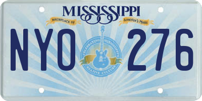MS license plate NYO276