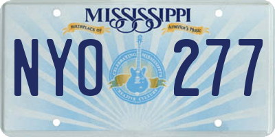MS license plate NYO277
