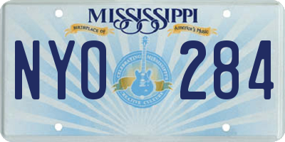 MS license plate NYO284