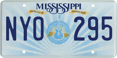 MS license plate NYO295