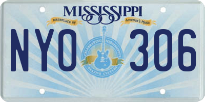 MS license plate NYO306