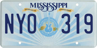 MS license plate NYO319