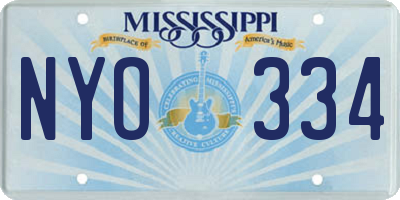 MS license plate NYO334