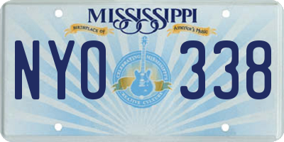 MS license plate NYO338