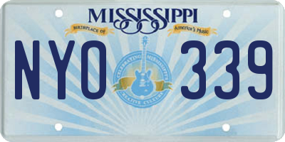 MS license plate NYO339