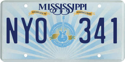MS license plate NYO341