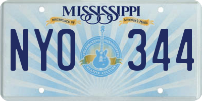 MS license plate NYO344
