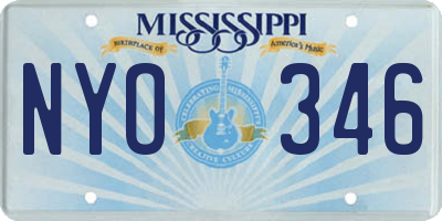 MS license plate NYO346