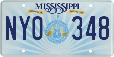 MS license plate NYO348