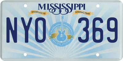 MS license plate NYO369