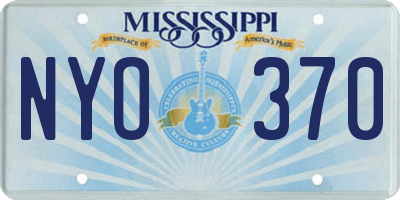 MS license plate NYO370
