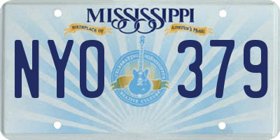 MS license plate NYO379